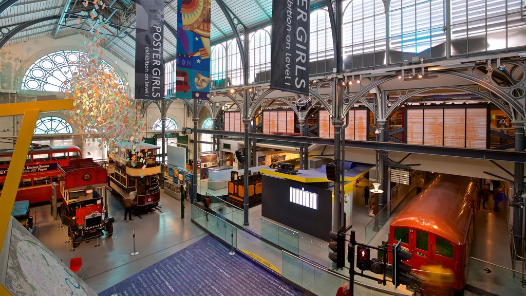 London Transport Museum showing interior views