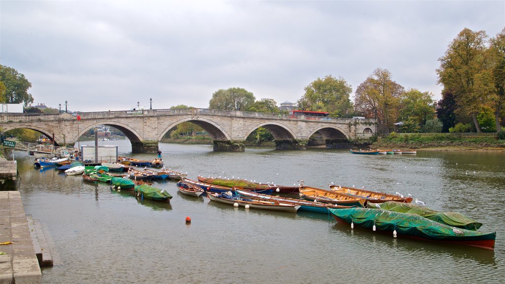 Richmond Bridge featuring a bridge and a river or creek