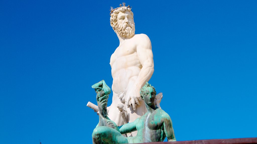 Piazza della Signoria showing a monument, a statue or sculpture and art