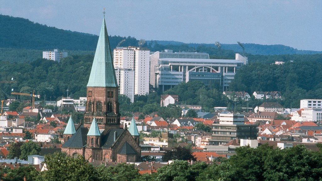 Kaiserslautern which includes a city, a church or cathedral and heritage architecture