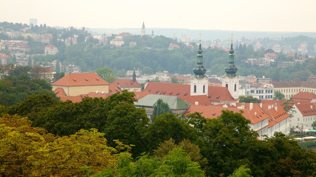 Loreta Monastery and Treasury featuring a church or cathedral, a city and religious aspects