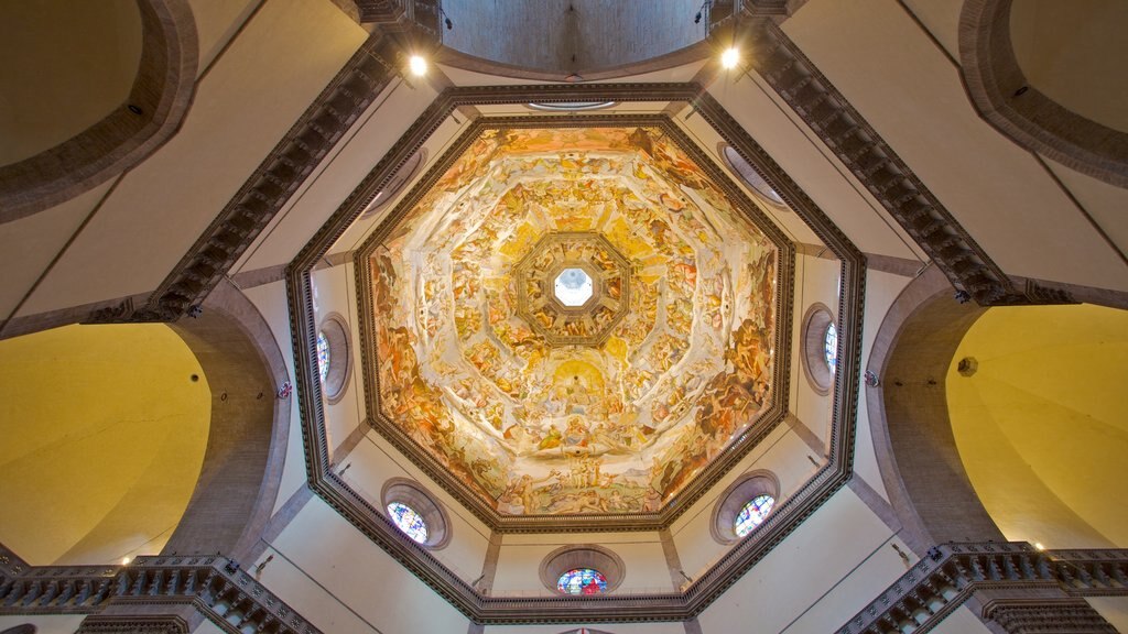 Cathedral of Santa Maria del Fiore showing a church or cathedral, interior views and religious aspects