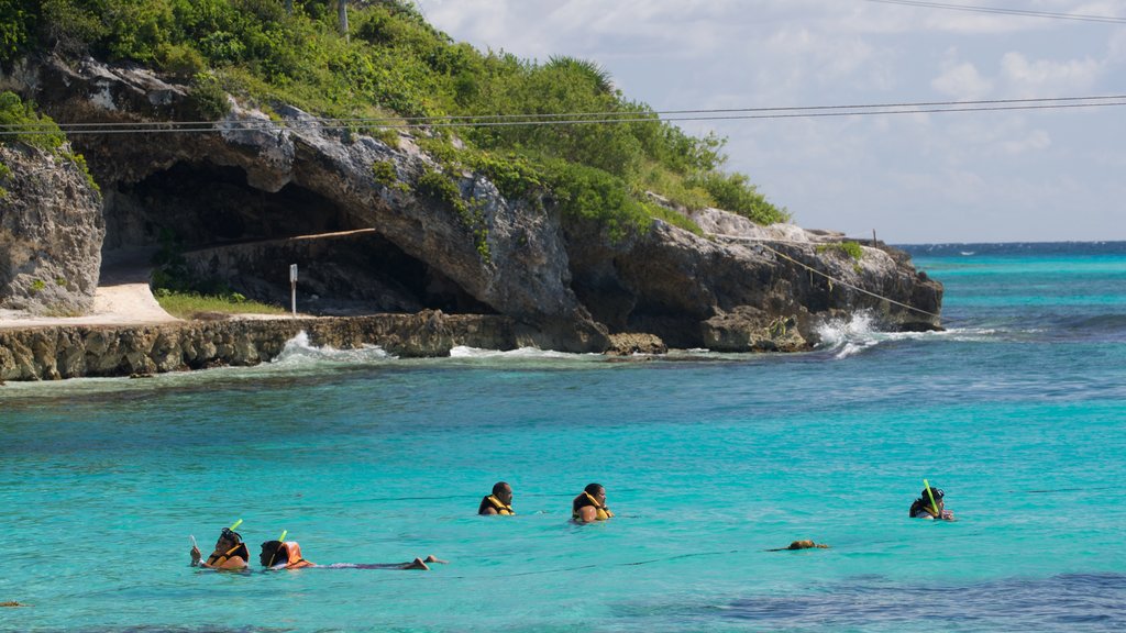 Garrafon Natural Reef Park which includes tropical scenes, general coastal views and snorkelling