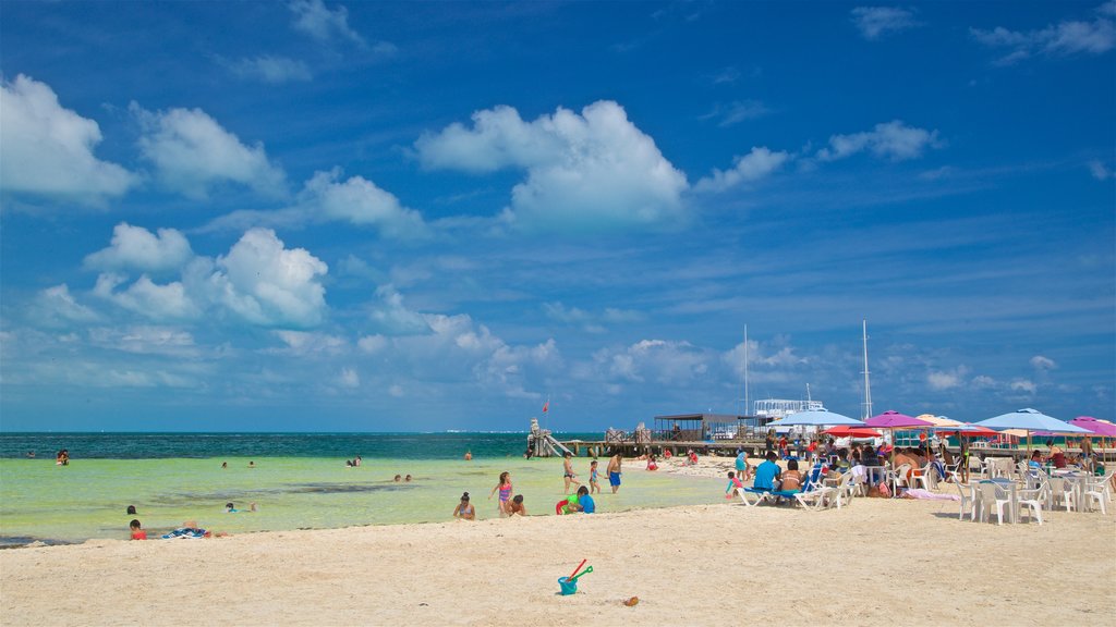 Praia Langosta que inclui natação, paisagens litorâneas e uma praia