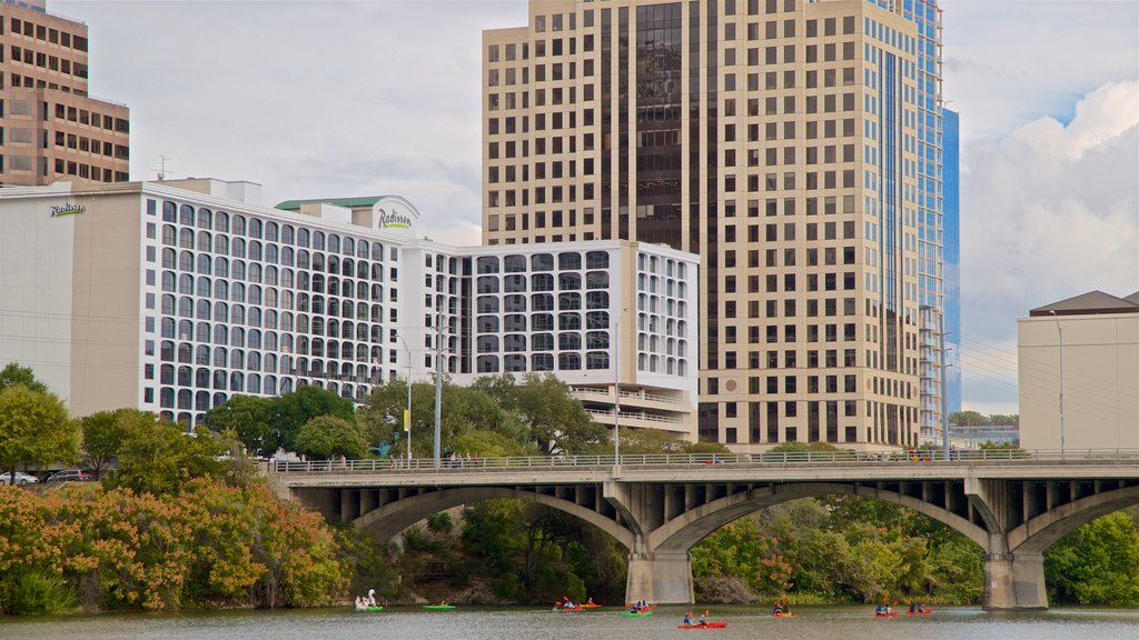 Austin which includes a river or creek, a city and a bridge