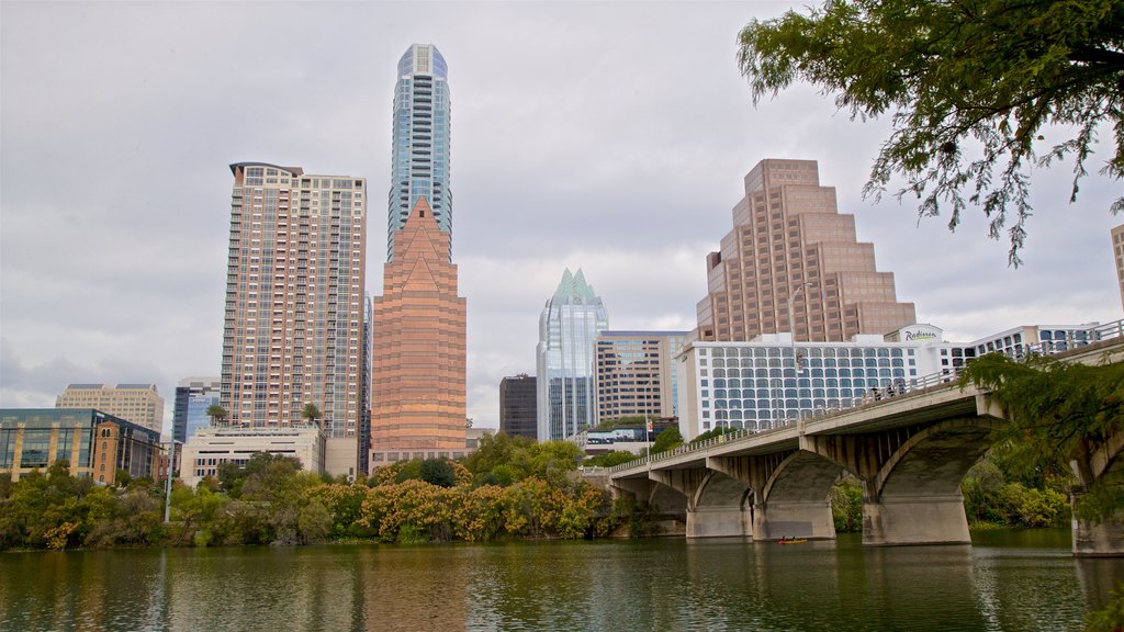 Austin featuring a river or creek, a city and a bridge