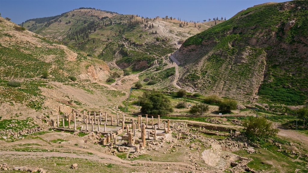 Pella Museum featuring landscape views, building ruins and heritage architecture