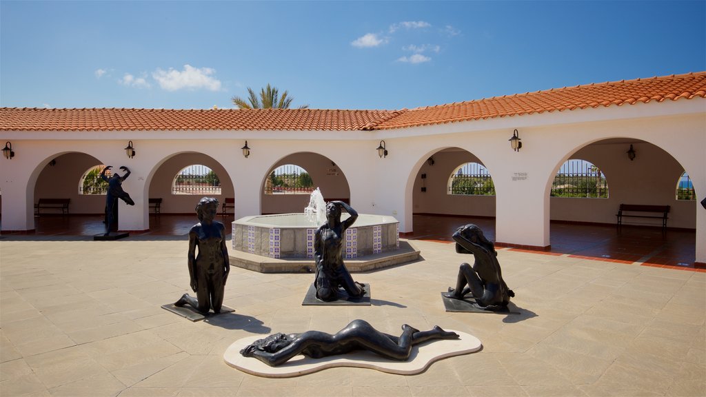 Caesarea Ralli Museum showing a fountain, outdoor art and a statue or sculpture