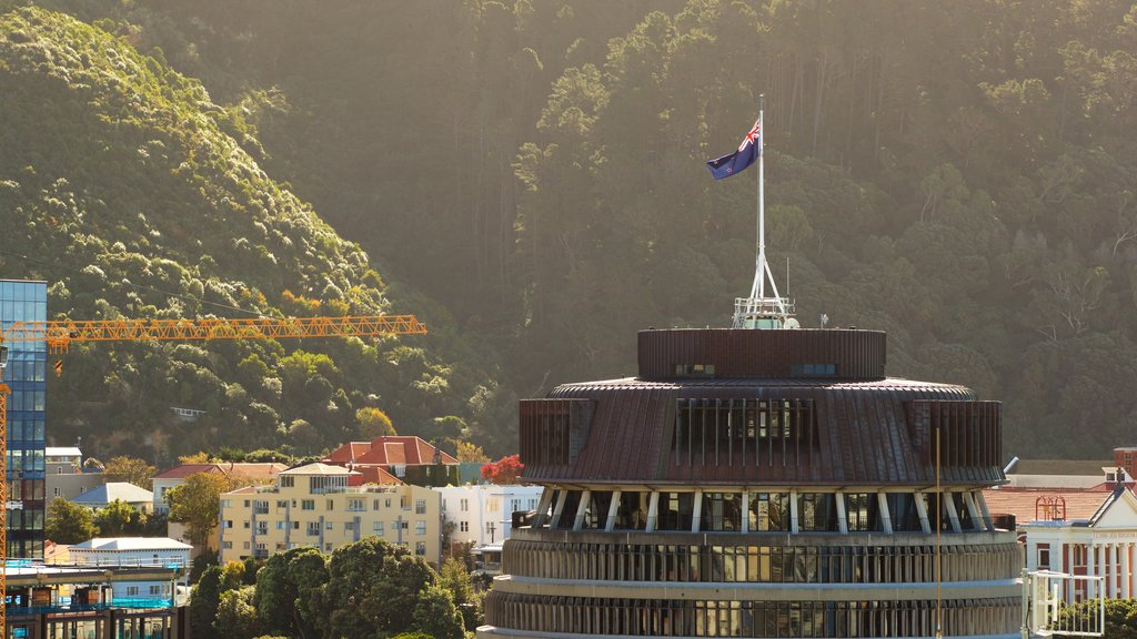 Beehive showing a city and landscape views