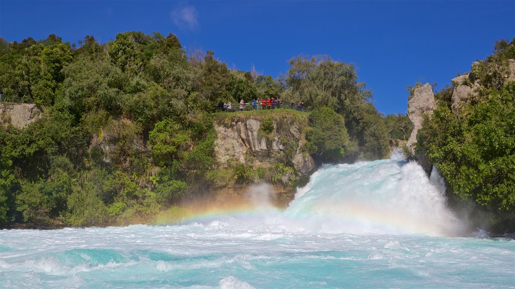 Huka Falls which includes rapids and a river or creek