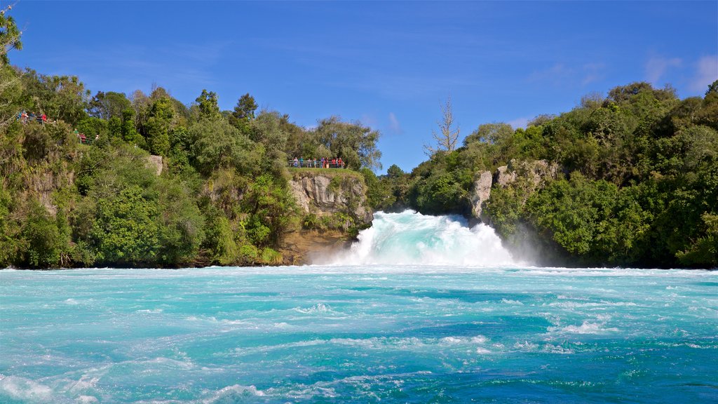 Huka Falls featuring rapids and a river or creek