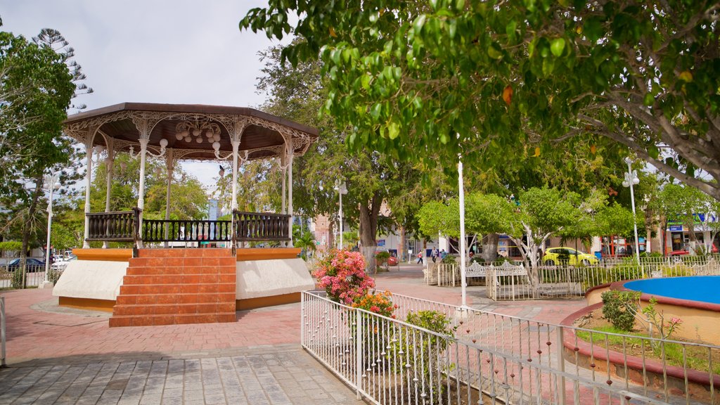 Alun-alun Konstitusi menunjukkan kebun