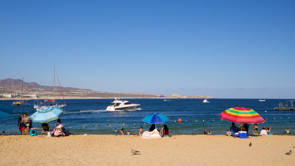 Playa de Cannery mostrando paisagens litorâneas e uma praia de areia assim como um pequeno grupo de pessoas