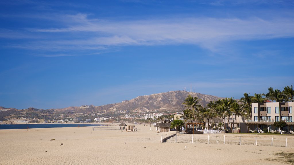 San Jose\'s Estuary and Bird Sanctuary som visar kustutsikter och en sandstrand