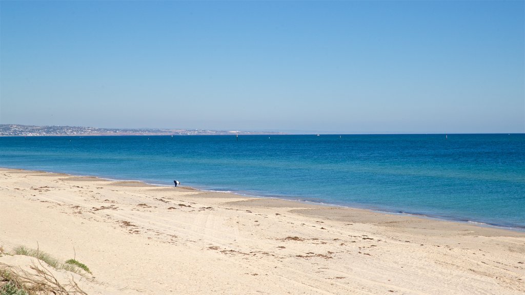 West Beach which includes a beach and general coastal views