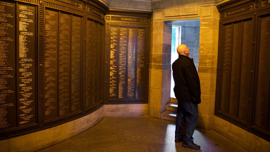 Adelaide War Memorial featuring interior views as well as an individual male