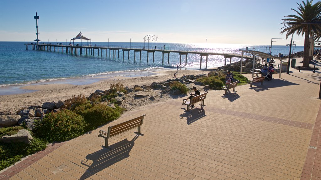 Brighton Beach which includes a beach and general coastal views