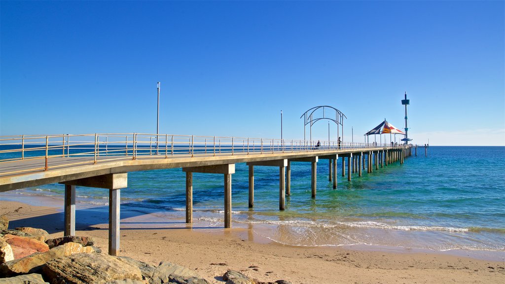 Brighton Beach which includes a sandy beach and general coastal views