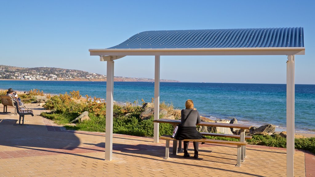 Brighton Beach featuring general coastal views as well as an individual female