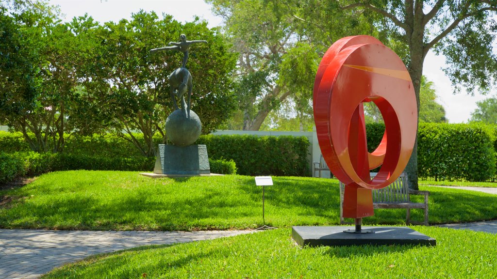 Vero Beach Museum of Art showing outdoor art and a park