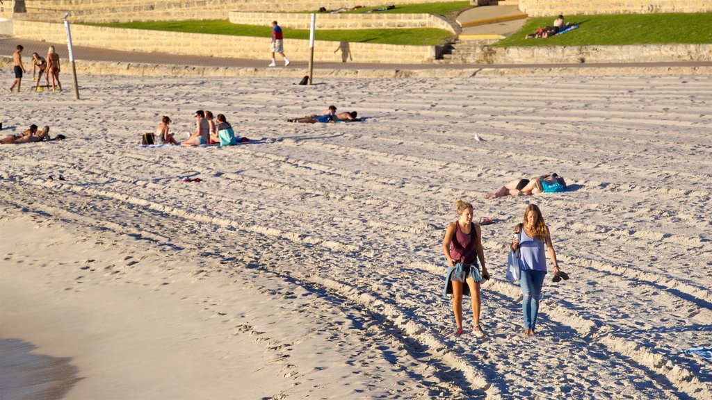 Cottesloe Beach which includes a sandy beach and general coastal views as well as a couple