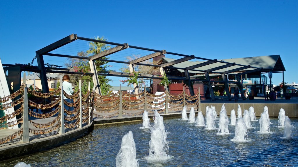 Swan Bells Belltower featuring a fountain