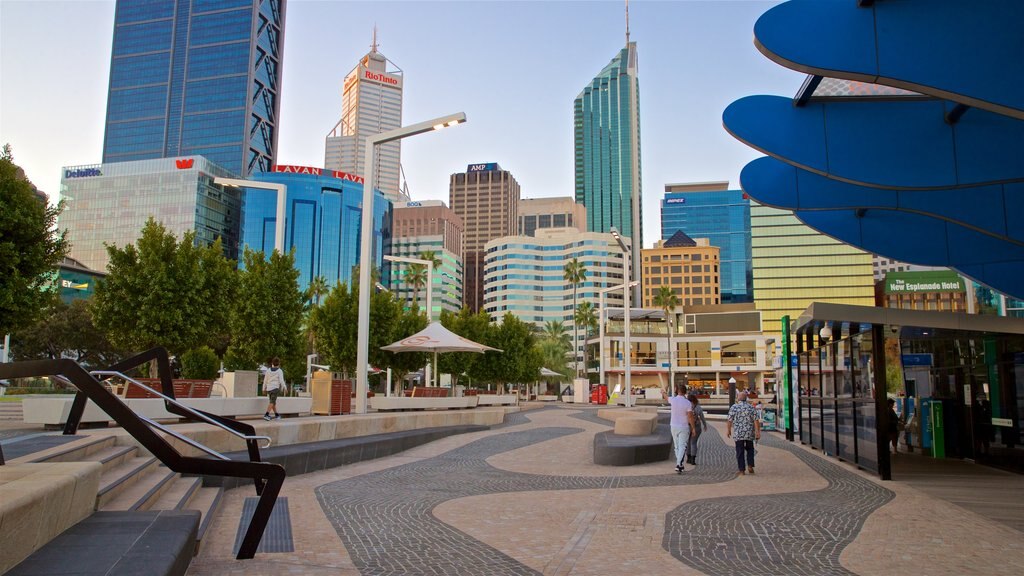 Elizabeth Quay que inclui uma cidade