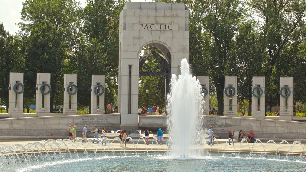 National World War II Memorial mettant en vedette fontaine