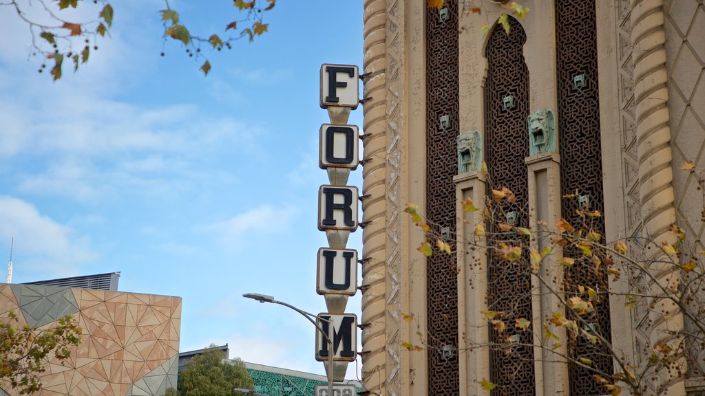 Forum Theatre showing signage