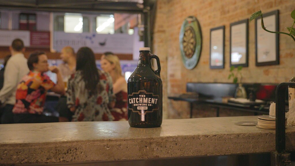 The Catchment Brewing Co. which includes drinks or beverages and a bar