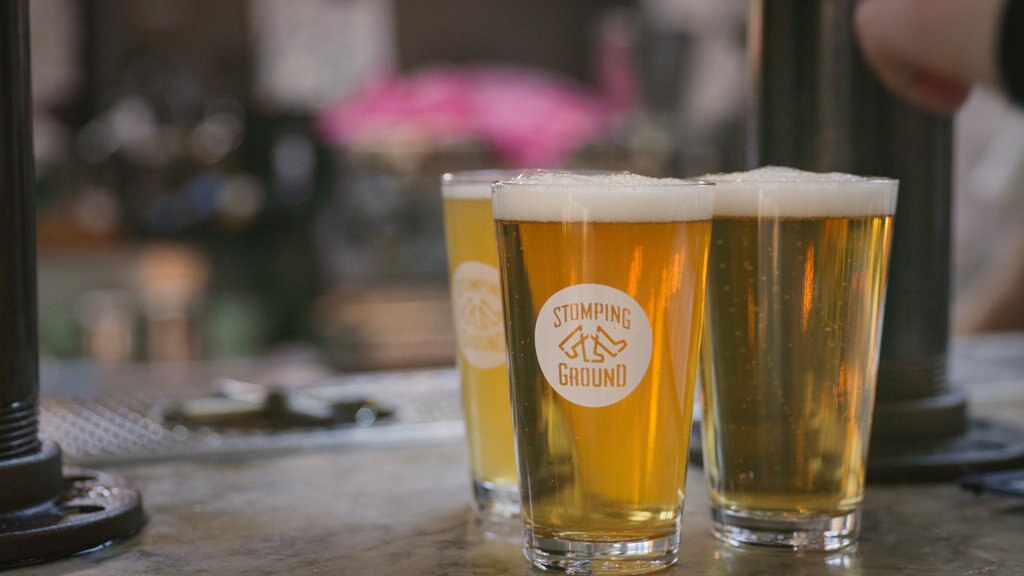 Stomping Ground Brewing Co. que inclui um bar e bebidas