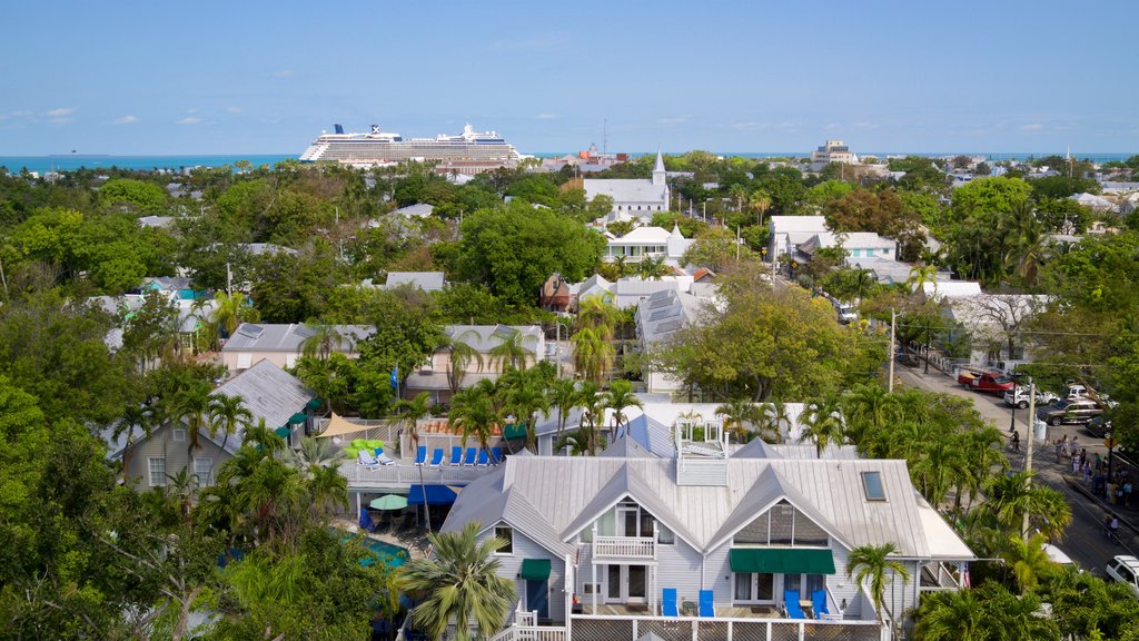 Key West Lighthouse and Keeper\'s Quarters Museum featuring a coastal town and landscape views