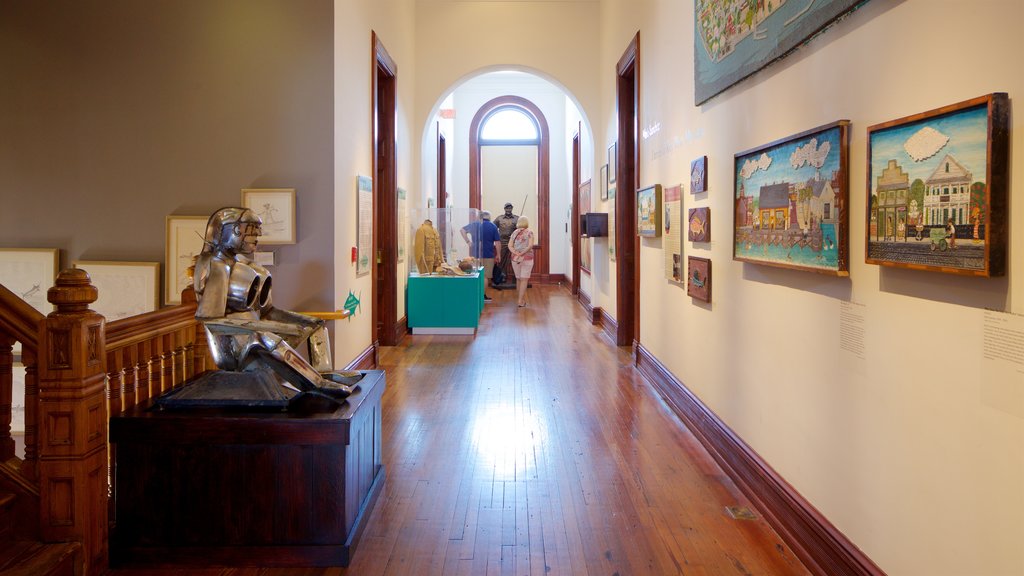 Custom House Museum showing interior views and art