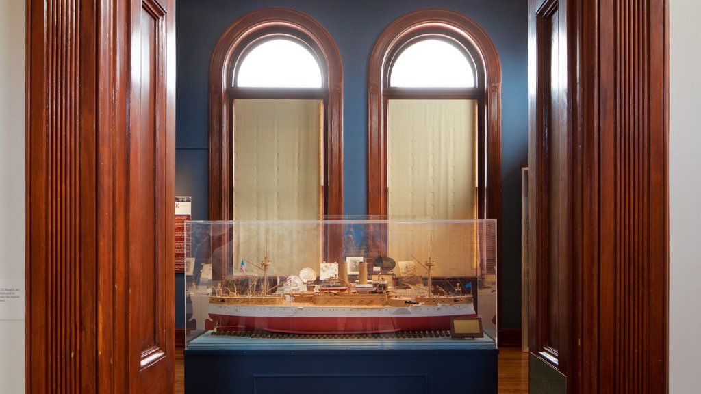 Custom House Museum which includes interior views and art