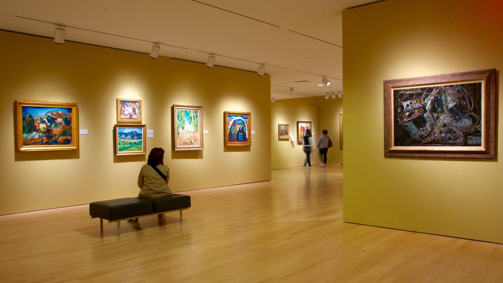 Phoenix Art Museum que incluye arte y vista interna