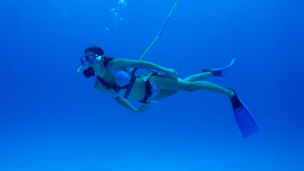 Parc à thème écologique Xcaret mettant en vedette manèges aussi bien que une femme seule