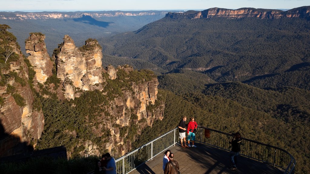 Blue Mountains caracterizando escalada ou caminhada, montanhas e paisagem