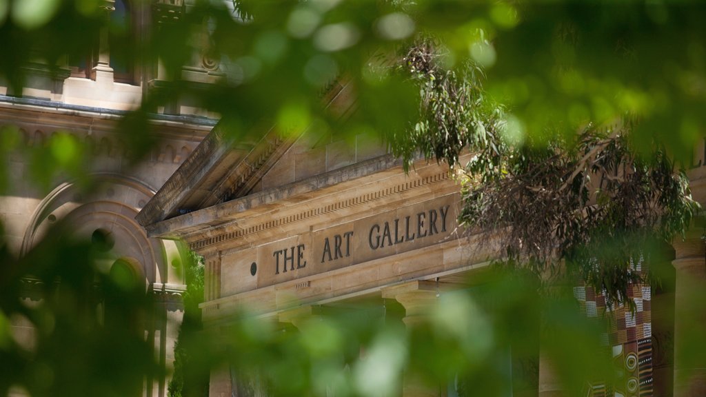 Art Gallery of South Australia which includes signage