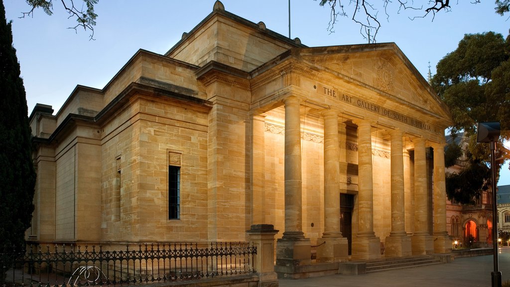 Art Gallery of South Australia som viser historiske bygningsværker