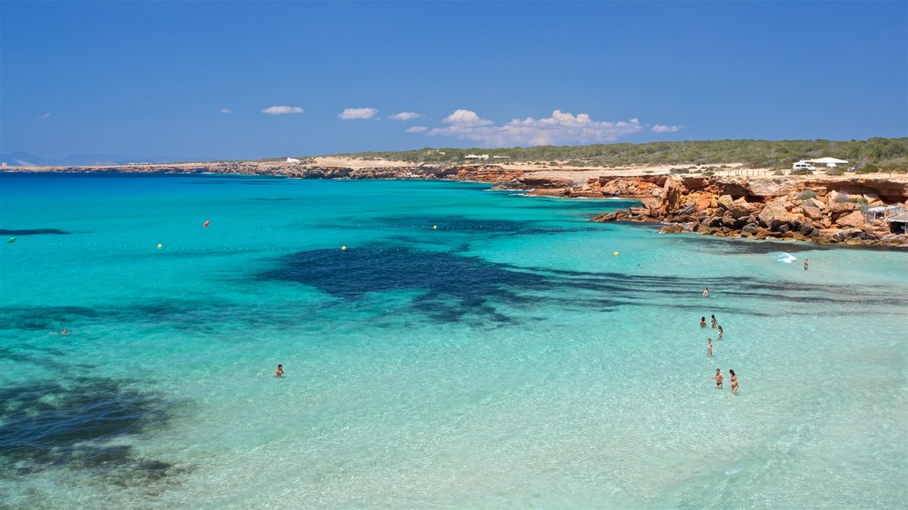 Formentera featuring rocky coastline and general coastal views