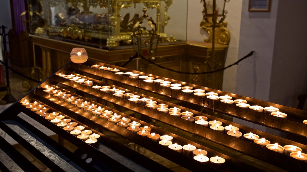 Ibiza Cathedral which includes interior views and heritage elements