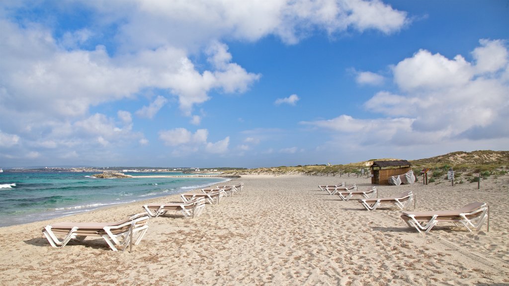 Llevant Beach which includes a sandy beach and general coastal views