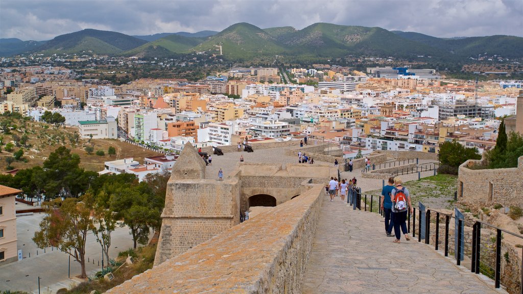 Baluard de Sant Jaume showing landscape views and a city