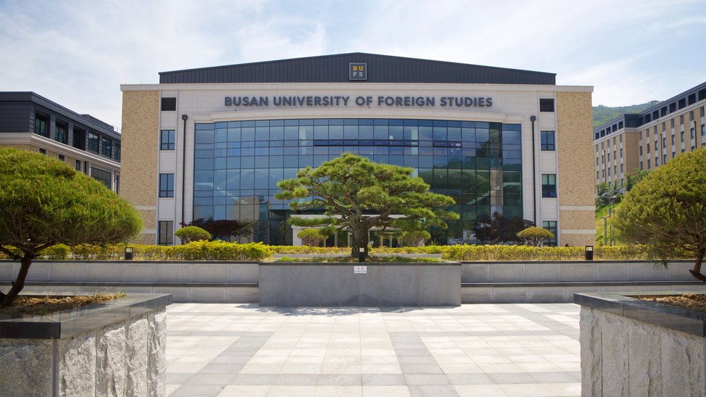 Busan University of Foreign Studies which includes signage