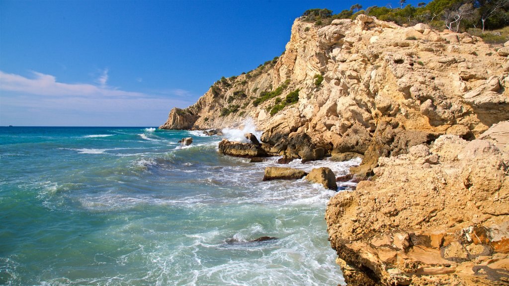 La Cala Beach showing rugged coastline and general coastal views