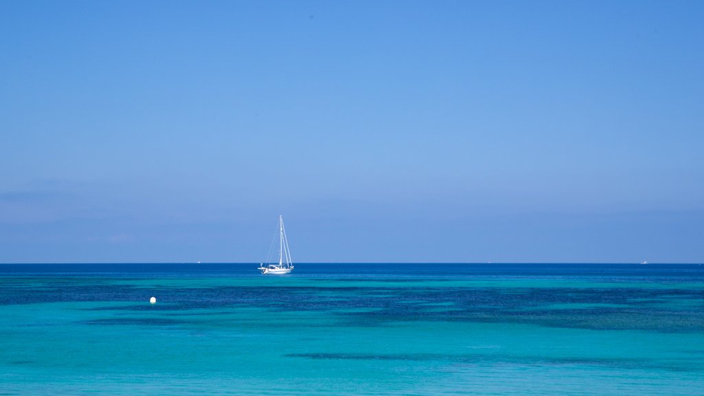 La Fossa Beach showing general coastal views and sailing