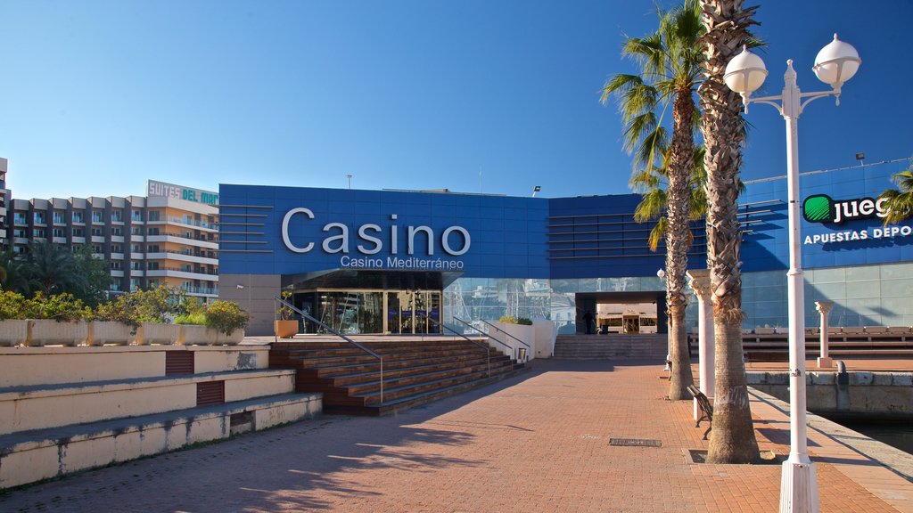 Casino Mediterraneo featuring signage