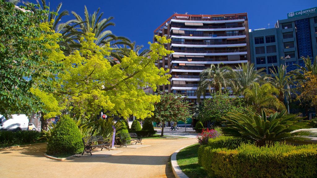 Placa de los Luceros which includes a garden