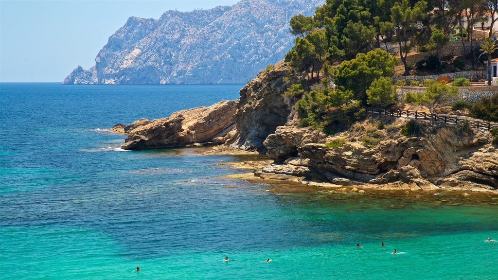 Benissa Coast featuring rocky coastline and general coastal views