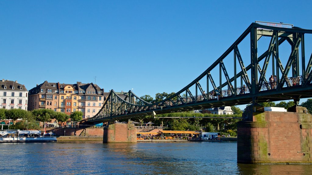 Frankfurt showing a river or creek and a bridge